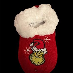 Cozy Red Grinch Kids Slippers